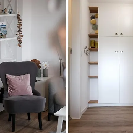 アパート Fewo1846 Strandresidenz Wassersleben - Muschelnest - Stilvolles Studioapartment Mit Balkon